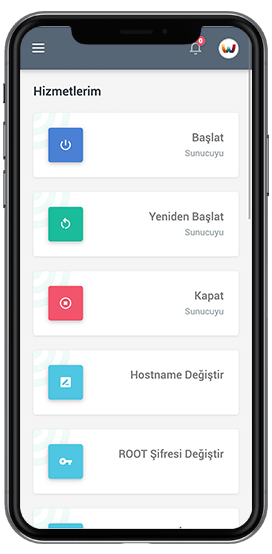 VDS Sunucu Mobil
